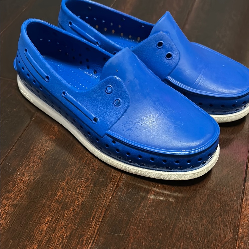 Native Howard Boat Shoe Blue Perforated Slip-On Shoes